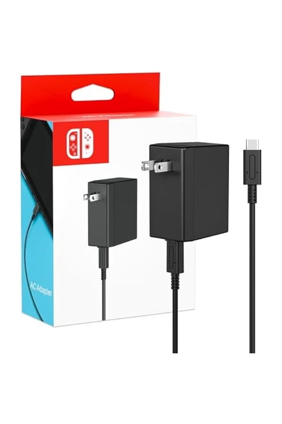 can Charger for Nintendo Switch, 45W AC Adapter Fast Charging with 10ft Detachable USB C Cable, Compatible with Switch/OLED/Lite, Steam Deck, Support TV Mode, Original Quality