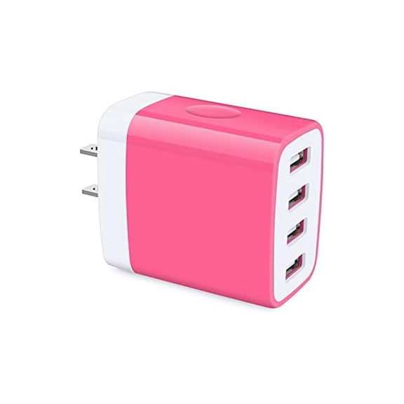 can Charging Block, USB Plug, 4.8A 4-Muti Port USB Wall Charger Brick Charging Cube Box for iPhone Samsung