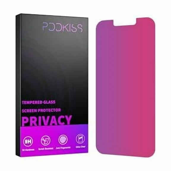 can Compatible for iPhone 13/13 Pro/16e/iPhone 14 Privacy Screen Protector Tempered Glass 6.1 Inch, Pink Gradient Anti Spy Anti Blue Light HD Easy Installation