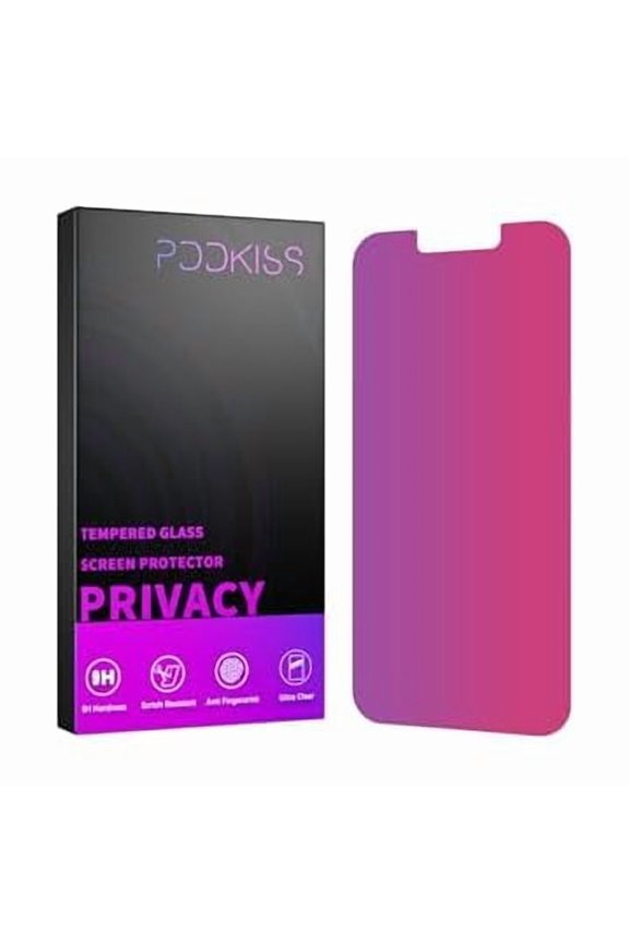 can Compatible for iPhone 13/13 Pro/16e/iPhone 14 Privacy Screen Protector Tempered Glass 6.1 Inch, Pink Gradient Anti Spy Anti Blue Light HD Easy Installation