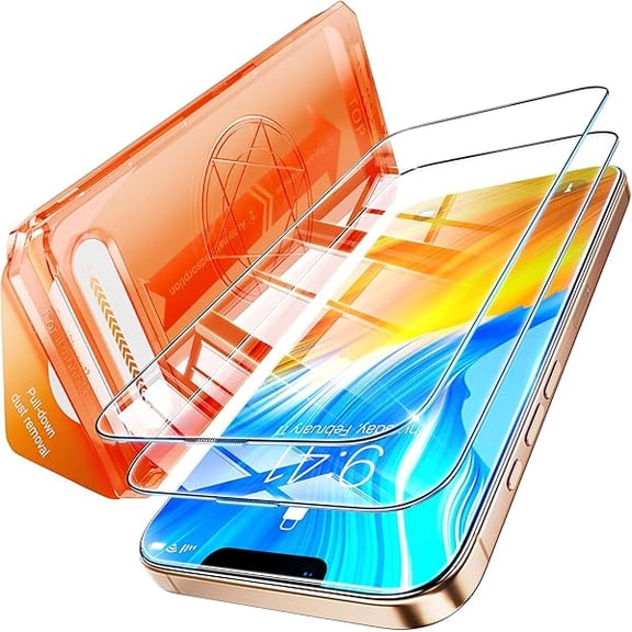 can DiamondClear Glass for iPhone 13 Screen Protector [Top10H+ Military Shockproof] [10s Easy No Bubbles Install] Full Protection Tempered Glass Film for 13 6.1''-2 Pack