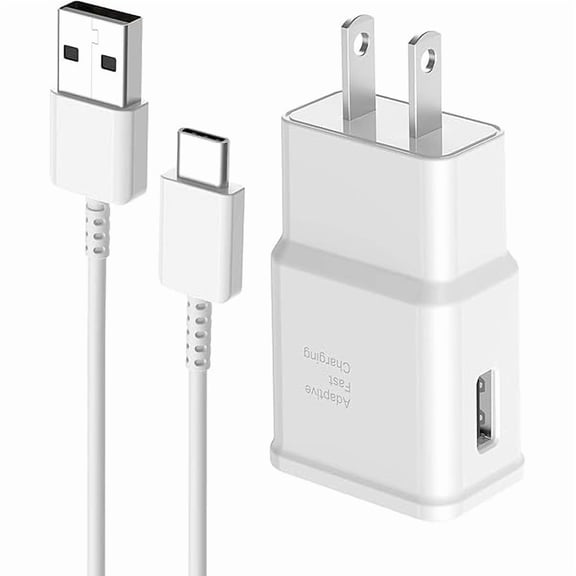 can Fast Charger for Samsung 6ft Type C Fast Charging Cable Cord with Android Phone USB Wall Charger Block for Samsung
