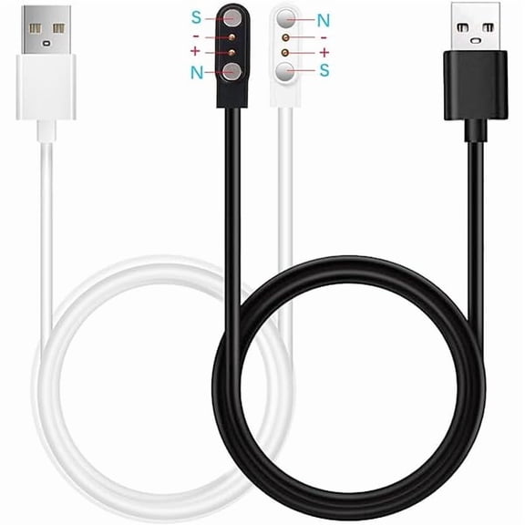 can Fit Cloud Pro Smart Watch Charger, 2-Pack(Mdodel A+Model B, Only One Fit) Charging Cable Magnetic USB Charging Cord for FitCloud Pro app Smartwatches(Charging Port spacing 2.8mm)