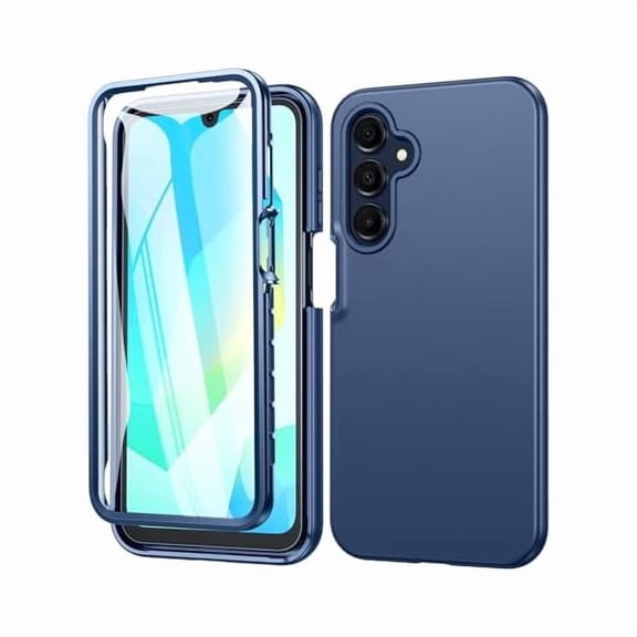 can for Galaxy A17/A16 5G Phone Case: for Samsung A17 Cases [Built-in Screen Protector] [Dual Layer Protection] Silicone Rugged Shockproof Protective for Samsung A 17 & A 16 4G Cover - Blue