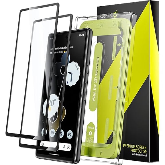 can for Google Pixel 7a Screen Protector [Auto-Dust Removal] [Fingerprint Compatible] Full Coverage Screen 2.5D Edge 10s HD Tempered Glass Film with Installing House 5G 6.1 inch 2023,2 Pack