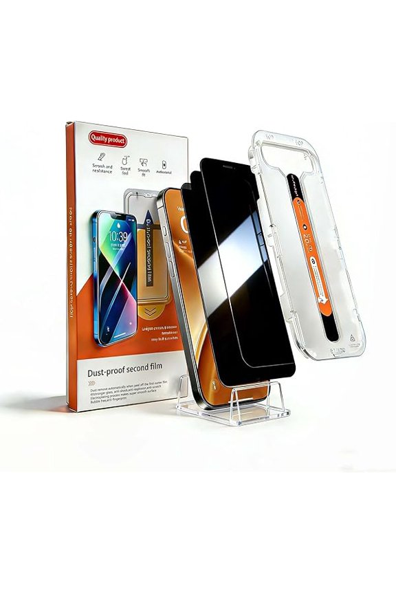 can MEIZIYALI Screen Protector for iPhone 17 pro max, [360 Full Coverage] Privacy Tempered Glass, 9H Hardness [Ultra-Thin], Anti-Peeping, Smooth Touch, Case Friendly, Bubble Free Installation
