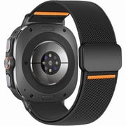 can Magnetic Elastic Bands Compatible with Samsung Galaxy Watch Ultra Band 47mm,Rugged Soft Fabric Strap Stretchy Nylon Sport Wristband for Galaxy Watch Ultra 2025/2024 for Women/Men