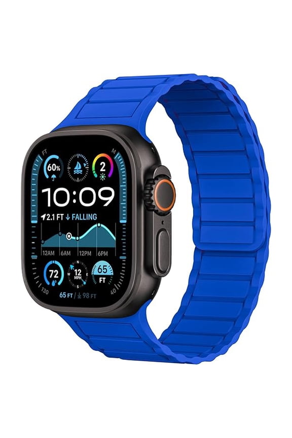 can Magnetic Link Solo Loop Sport Silicone Bands Compatible with Apple Watch Ultra 3/2/1 49mm, Series 11/10 46/42mm, 9/8/7 45/41mm, SE 6/5/4 44/40mm, 3/2/1 42/38mm for Women Men