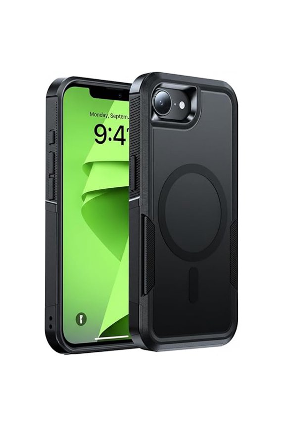can Magnetic for iPhone 17e Case Military-Grade Dual-Layer Shockproof, Rugged Heavy Duty Protective Cover [Compatible with Magsafe] Anti-Fingerprint Anti-Scratch 17e Phone Case 6.1, Black