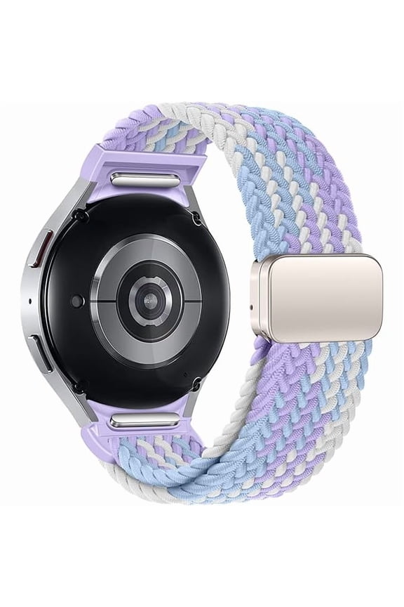 can One Click Sport Loop Band Compatible with Samsung Galaxy Watch 7 6 5 4 FE 5 Pro Band 40mm 44mm 45mmBraided Nylon Strap for Galaxy Watch 6 4 Classic 47mm 43mm 42mm 46mm for Men Women
