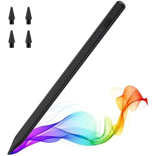 can Pencil for iPad (A16) 11th 10th Gen, Stylus Pen for 2018-2025 Apple iPad 11/10/9/8/7/6/A16, Mini 7/6/5, Air M3/M2 11"/13"/5/4/3, Pro M4 13"/12.9"/11" Tilt Sensitivity, USB-C Fast Charging,Black