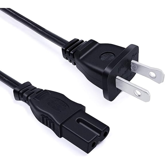 can Power Cord Replacement for JVC LT-32DM22 EM65FTR EM42FTR EM32FL EM39T EM39FT TV 8Ft 2 Prong Polarized Power Cord AC Cable