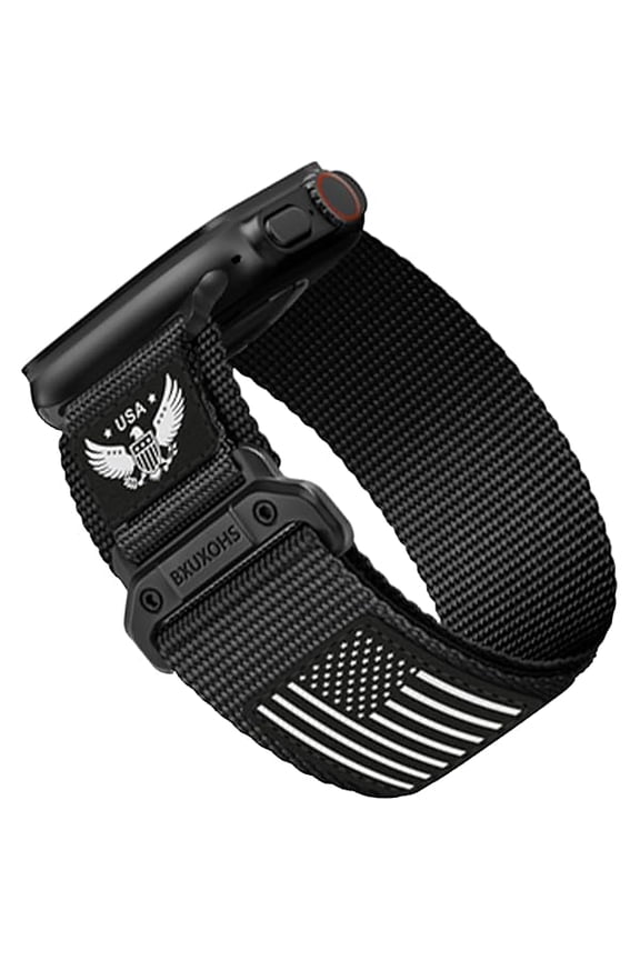 can Rugged Nylon- Compatible with Apple Watch Ultra 3/ Ultra 2 Band 49mm Men,Tactical Soft Woven Stars- Stripes Flag Sport Strap for iWatch Bands 46mm 45mm 44mm 42mm Series 11 10 9 8 7 6 5 4 3 2 1 Se