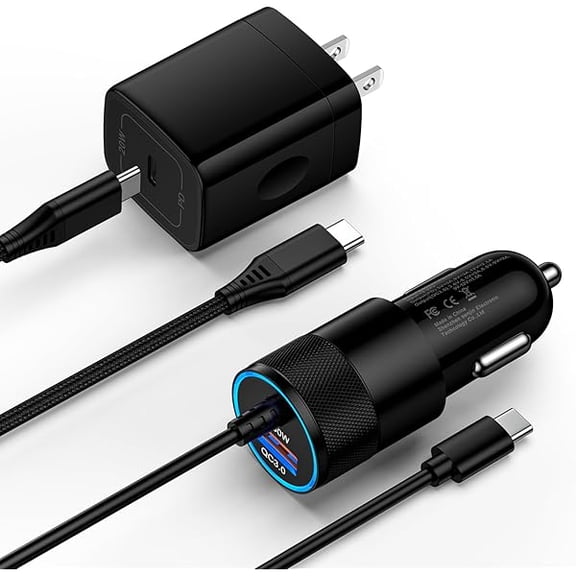 can for Samsung Charger Fast Phone Charger for Galaxy , 48W Fast Samsung Car Charger with 3FT Type C Cable,20W USBC Wall Charging Block USB C to C Cable 6FT