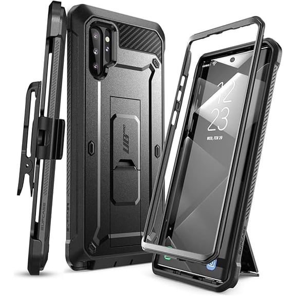 can for Samsung Galaxy Note 10 Plus/Note 10 Plus 5G Case (Unicorn Beetle Pro), [Built-in Stand & Belt Clip] Full-Body Rugged Phone Case Without Screen Protector for Galaxy Note 10 Plus, Black