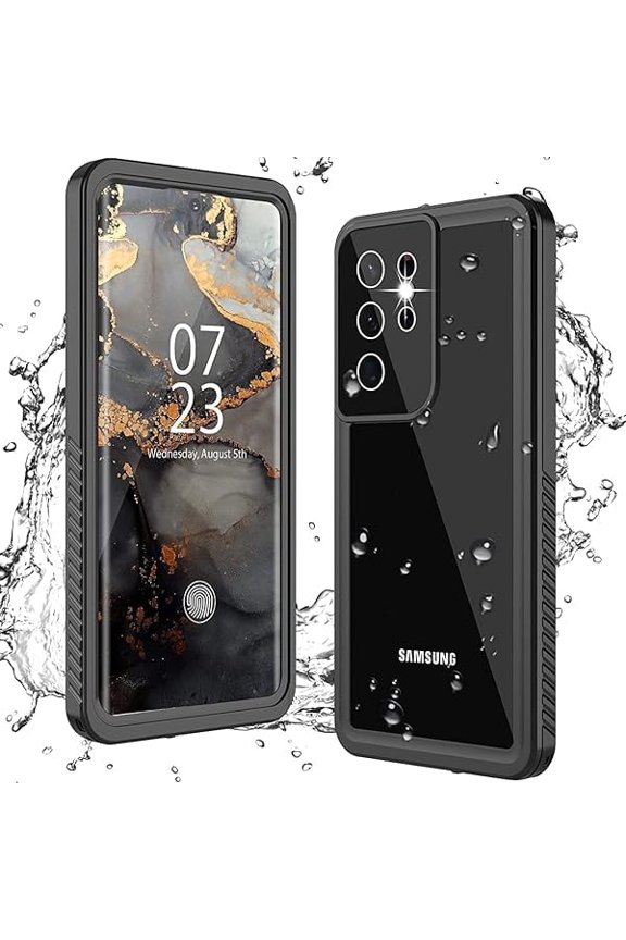 can for Samsung Galaxy S21 Ultra Case Waterproof,Galaxy S21 Ultra Case with Screen Protector,360 Full Body Heavy Shockproof Rugged Samsung S21 Ultra Phone Case for Women Men Black/Clear