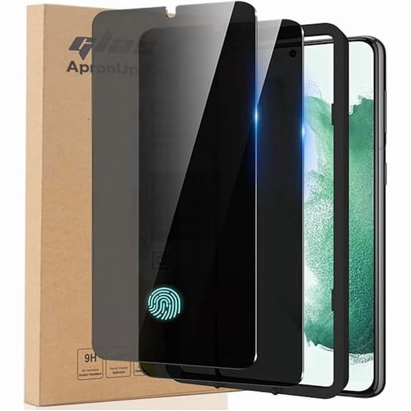 can for Samsung Galaxy [S24 Plus] / [S25 Plus] Privacy Screen Protector Tempered Glass with Installation Frame [ 0.1S Fingerprint Unlock] Anti Spy Case Friendly for Samsung Galaxy [S24+] / [S25+]