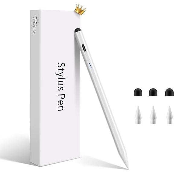 can Stylus Pen for iPad, Compatible with Apple iPad 2018-2025, Pencil P6th-10th Generation-2X Fast Charge Compatible with Apple iPad Pro 11"/12.9"/M4, iPad Air 3/4/5/M2, iPad mini 5/6 Gen-White