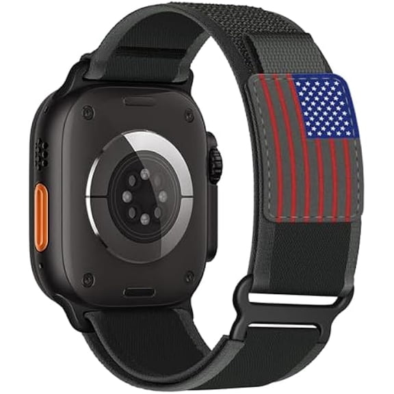 can Trail Loop Nylon Band - Compatible with Apple Watch Ultra 3/2/1 Series 11/10/9/8/7/6/SE/5/4/3 Men Women,Rugged Elastic Fabric Sport Strap for iWatch Bands 49mm 46mm 45mm 44mm 42mm 41mm 40mm 38mm