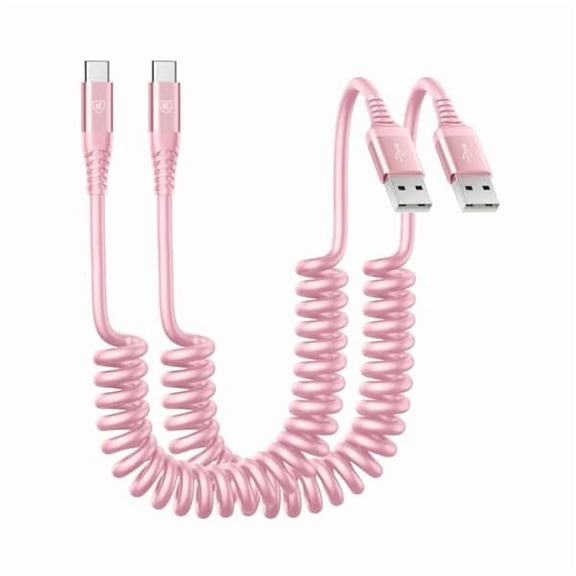 can USB A to C Cable Fast Charging 3FT for Car, 2Pack USB Type C Charger Cable for iPhone 16, USB-C Cable Compatible with iPhone 17/16/15/Plus/Pro/Pro Max/Samsung Galaxy A10e A20-Pink