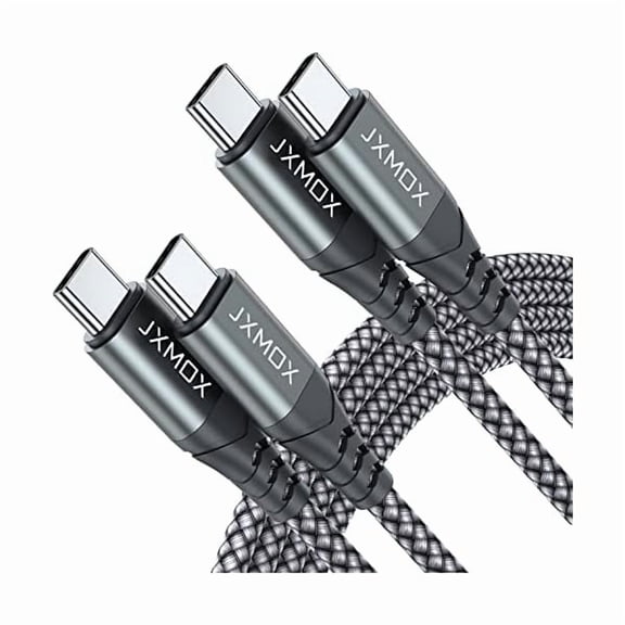 can USB C to USB C Cable (2 Pack 3.3ft), 60W (3A) Type C Fast Charging Cord Charger Compatible with iPhone 17 16 15 Pro Max, MacBook, iPad Pro Air 4, Samsung Galaxy S25 S24 S23 S22 S21 Ultra (Grey)