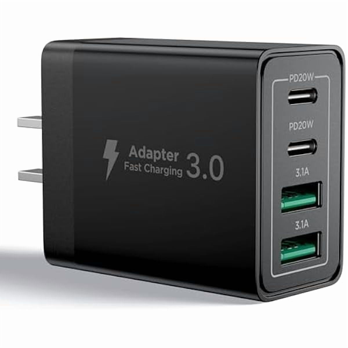 can USB C Wall Charger Block, 40W USB C Charger Block QC Wall Plug + PD ...