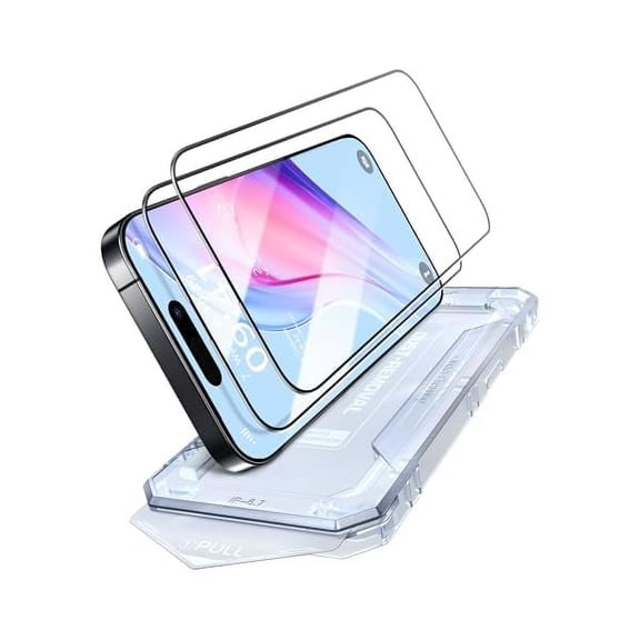 can Unbreak Top 9H+ Glass for iPhone 14 pro max Screen Protector 12FT Military Armor Shatterproof + Longest Durable, 1:1 Full-Coverage Tempered Glass, Auto-Align Fit Bubble-free, 2-Pack