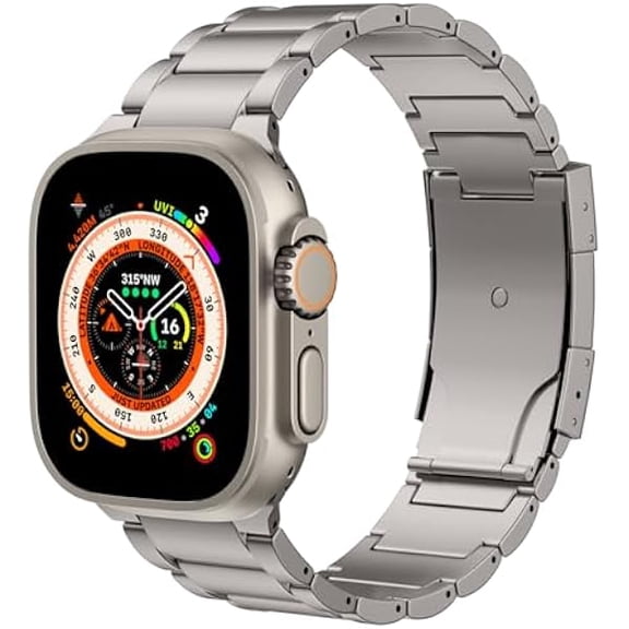 can Upgraded Titanium Watch Band, Compatible with Apple Watch Ultra 3/ Ultra 49mm, Replacement Strap for iWatch 46mm/45mm/44mm/42mm, Metal Band for Series 11/10/9/8/7/6/5/4/3/2/1/SE3/SE2/SE