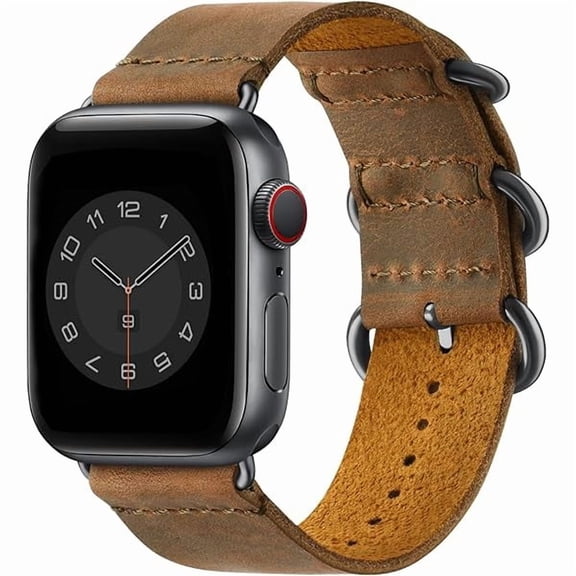 can Vintage Leather Bands Compatible with Apple Watch Band 38mm 40mm 41mm 42mm 44mm 45mm 46mm 49mm, Genuine Leather Retro Strap Compatible for Men Women iWatch Ultra SE Series 11/10/9/8/7/6/5/4/3/2/1