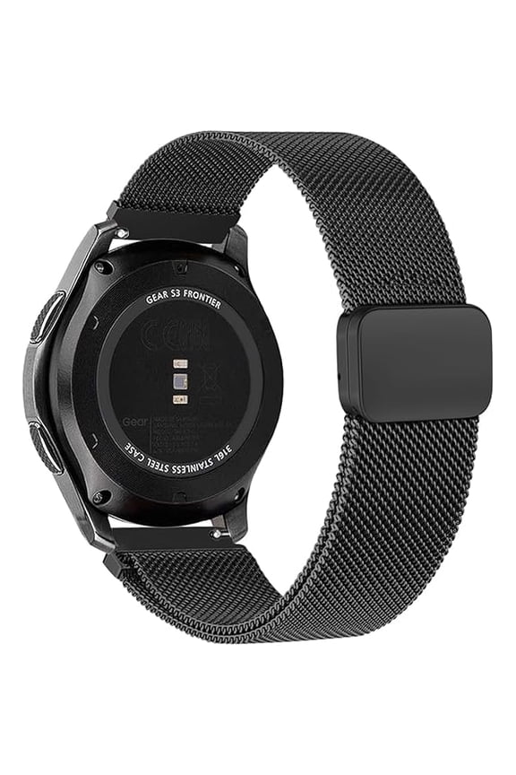 can compatible with Samsung Gear S3 Frontier/Classic/Galaxy Watch 46mm Quick Release 22mm Watch Band Solid Metal Steel Strap Replacement for Ticwatch pro/E2/S2/Huawei Watch GT 2 Watchband