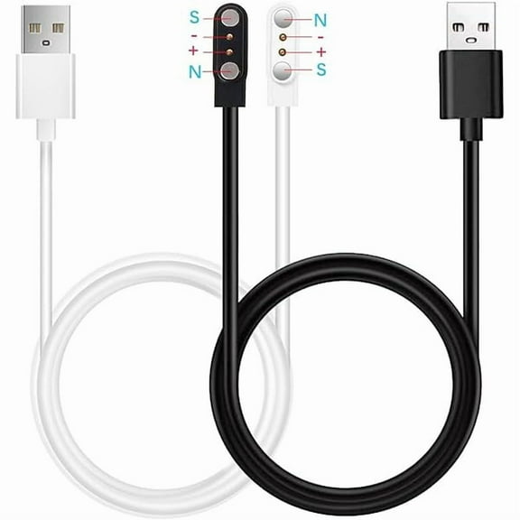 can for Argom Skeiwatch C30 Smart Watch Charger Magnetic Charging Cable, 2-Pack [Model A + Model B,Only One Fit]