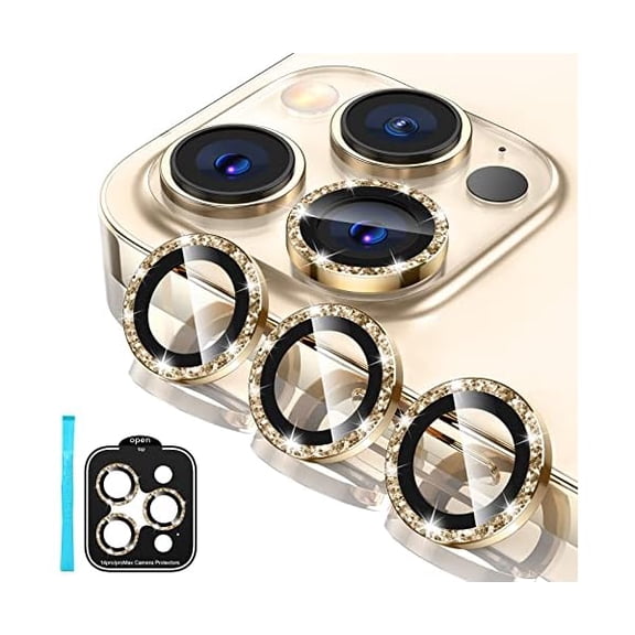can for iPhone 14 Pro / iPhone 14 Pro Max Camera Lens Protector, 9H Tempered Glass Camera Cover Screen Protector Metal Individual Ring Protector for iPhone 14Pro 6.1 inch iPhone 14 ProMax 6.7 inch