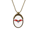 thumbnail image 1 of canada flag national emblem antique necklace vintage bead pendant keychain, 1 of 3