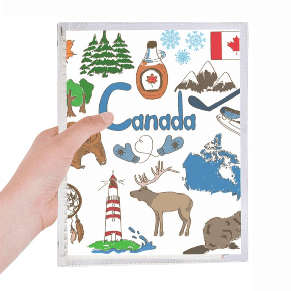 canada landscap animals national flag notebook loose diary refillable journal statiry
