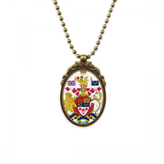 canada national emblem country antique necklace vintage bead pendant keychain