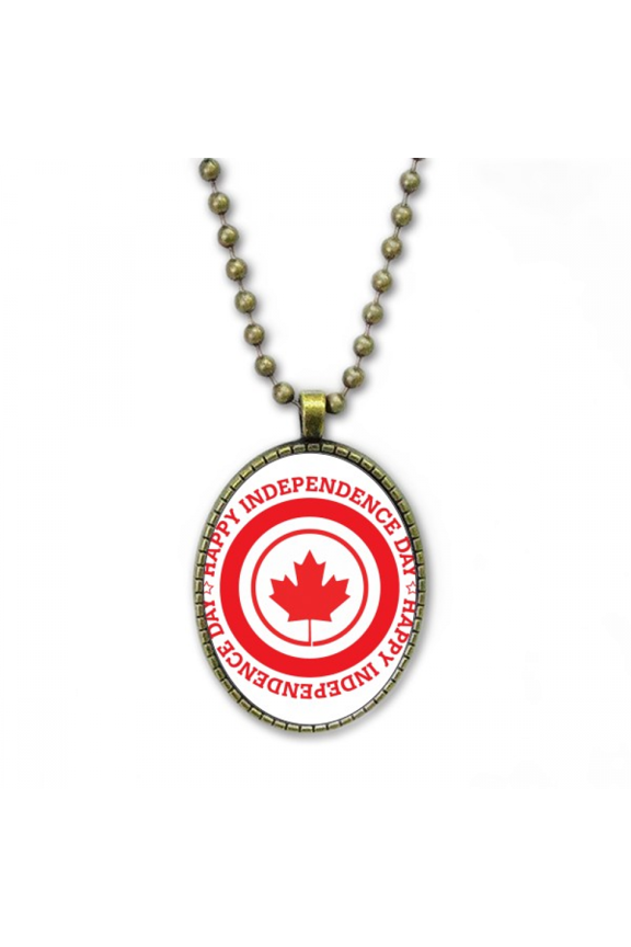 cananda maple and independence necklace vintage chain bead pendant jewelry collection