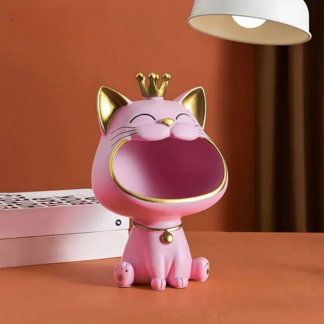 candy-cane cat figurine、Pink - Walmart.com