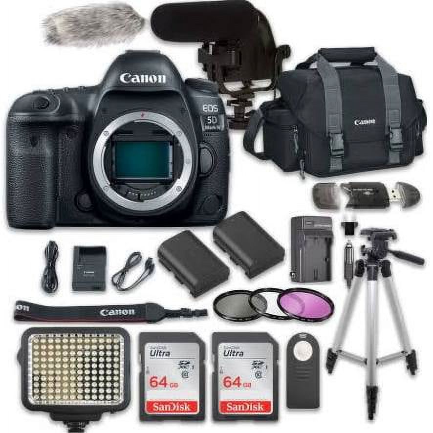 canon eos 5d mark iv digital slr camera bundle (body only) + video creator accessory bundle (14 items) - image 1 of 4