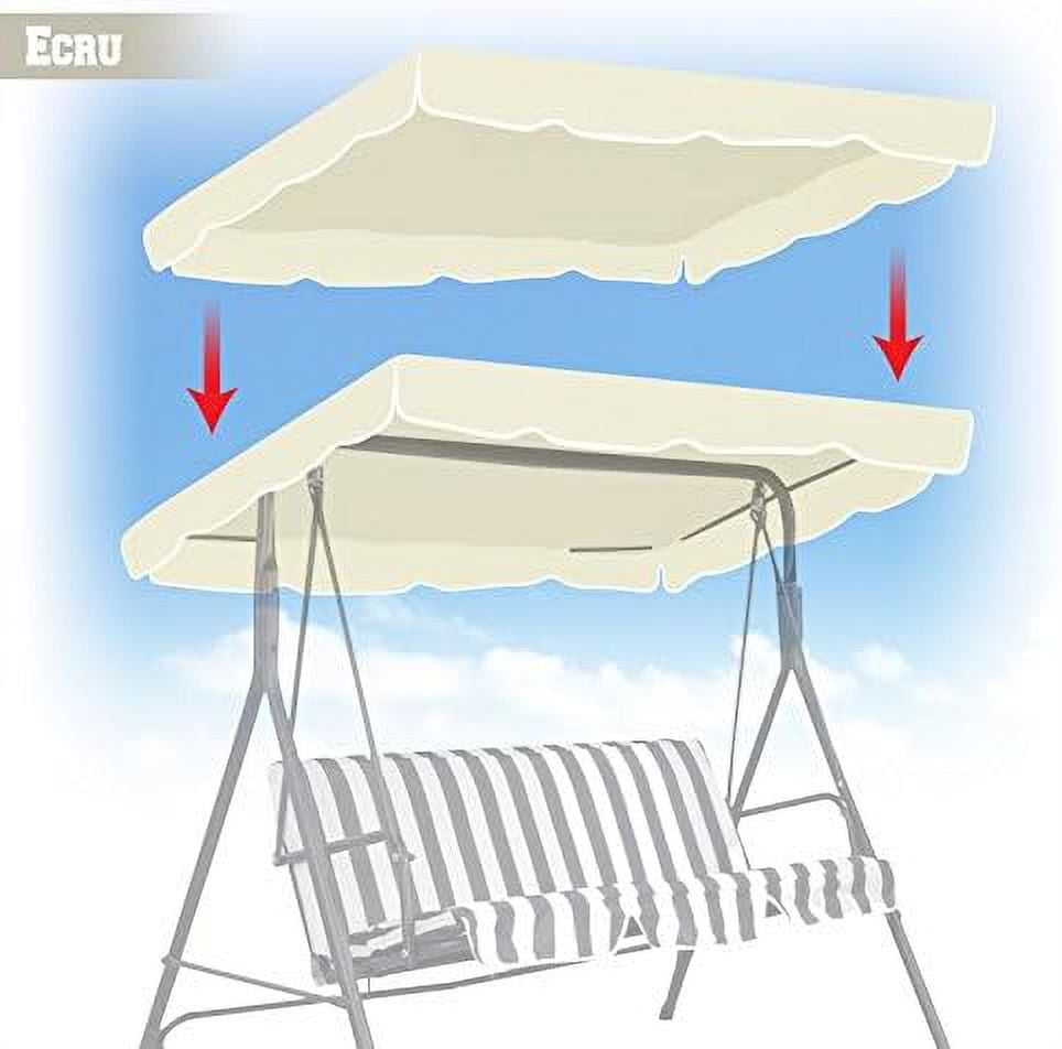 canopy patio outdoor 77"x43" swing canopy replacement porch top cover