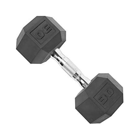 cap barbell sdp-030 color coated hex dumbbell, black, 30 pound, single