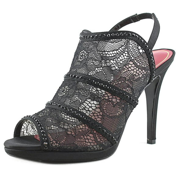 caparros washington women open-toe synthetic black slingback heel