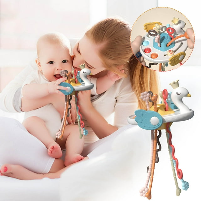 capino Small Animals Toys, Pull String Activitys Toy, Baby Sensory Toy