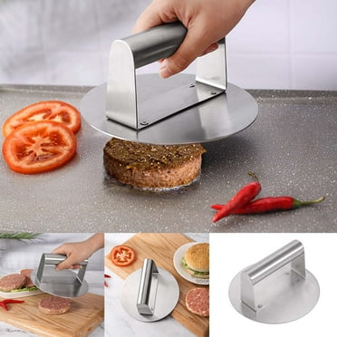 Donemore Stainless Steel Smash, Household Burger Press, Manual Circular Burger Smasher, Patty Smasher, Meat Press, Bacon Press, Grill Press