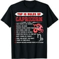 thumbnail image 1 of capricorn Zodiac Birthday Top 10 Rules Of capricorn Funny T-Shirt, 1 of 4