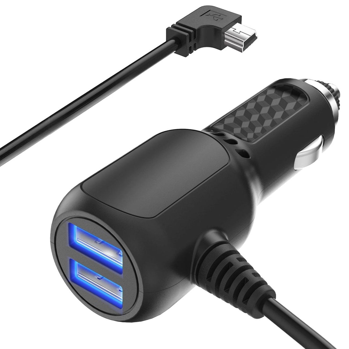 car charger for garmin nuvi, 2 usb ports 12v/36v car vehicle power charger adapter builtin mini