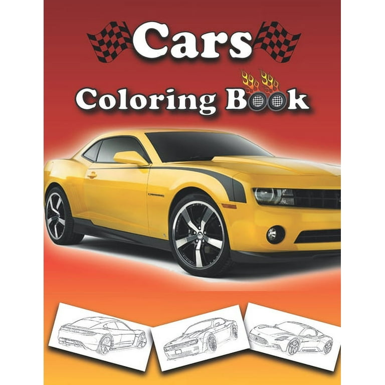 Best Coloring Book Cars for kids Ages 6-12. Extra Large 300+ pages. More  than 170 cars: Honda, Nissan, Jaguar, Toyota, Land Rover, Chevrolet and  other (Paperback)