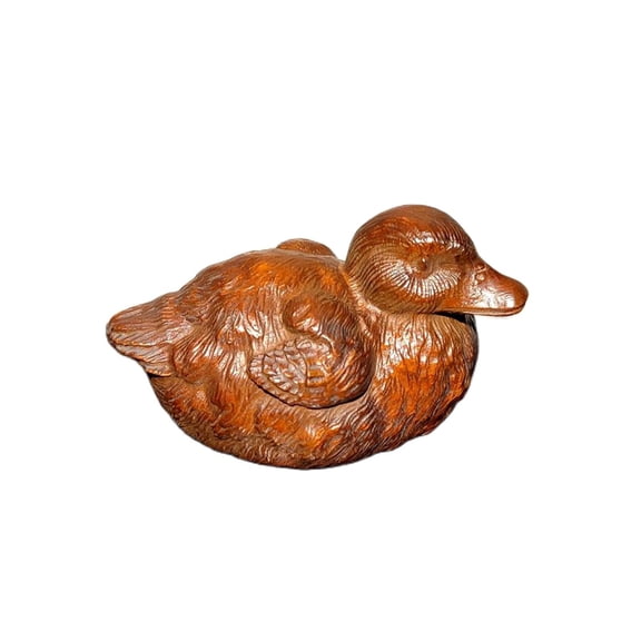 car decoration interior accessoriescar cute duck statue home decor wood carving luck art gift souvenir