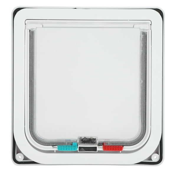 car lock flap door cat flap door plastic small pet door household pet supplies, cat lock flap door, cat flap door is equipped with a buckle slot, can be fixed soft waterproof brush