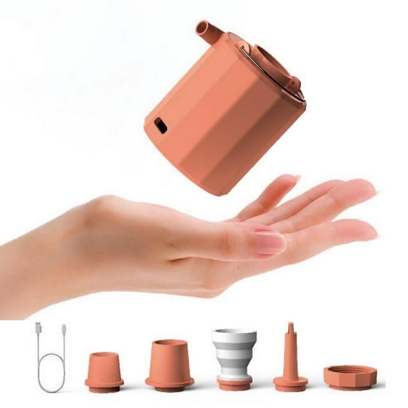 Electric Portable Air Pump, Ultra-Light 2.8oz Rechargeable Mini Air Pump for Camping Gear, Sleeping Pad, Inflatables, Air Mattress, Pool Toys Mini Inflator/Deflator