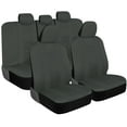 thumbnail image 1 of carXS Forza Solid Gray Car Seat Covers Full Set, Includes Front Seat Covers and Rear Bench Seat Cover for Cars Trucks SUV, Automotive Interior Car Accessories, 1 of 8